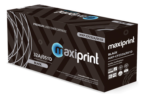 Unidad de Imagen Maxiprint Compatible con HP CF232A Canon 051D negro