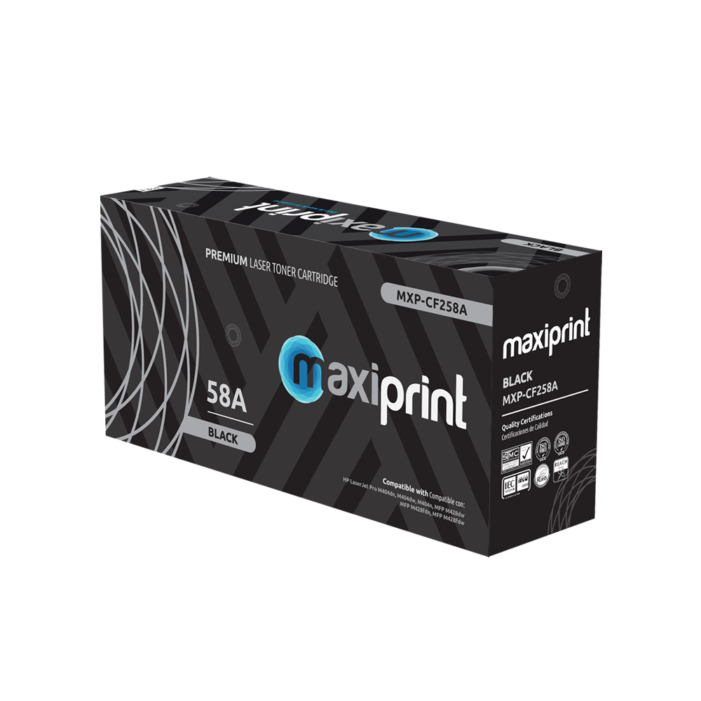 Cartucho de Toner Maxiprint Compatible con HP CF258A negro