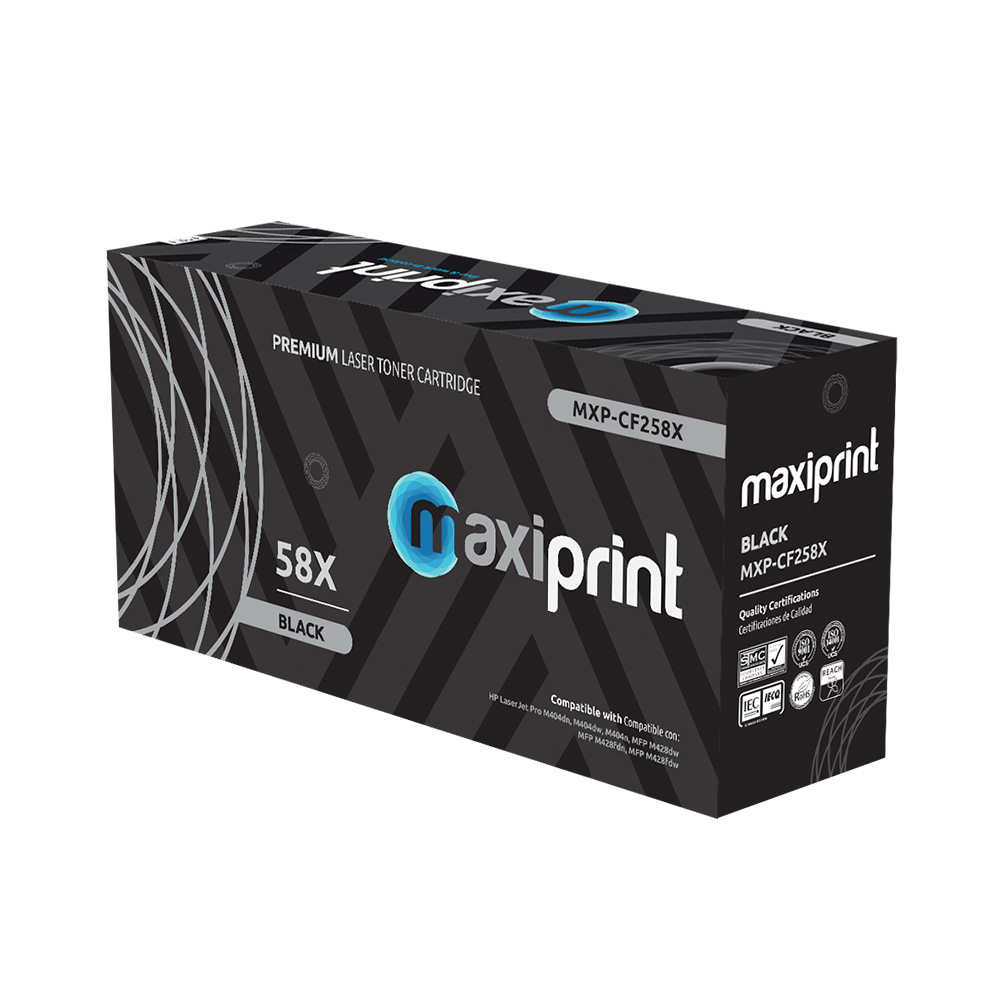Cartucho de Toner Maxiprint Compatible con HP CF258X negro