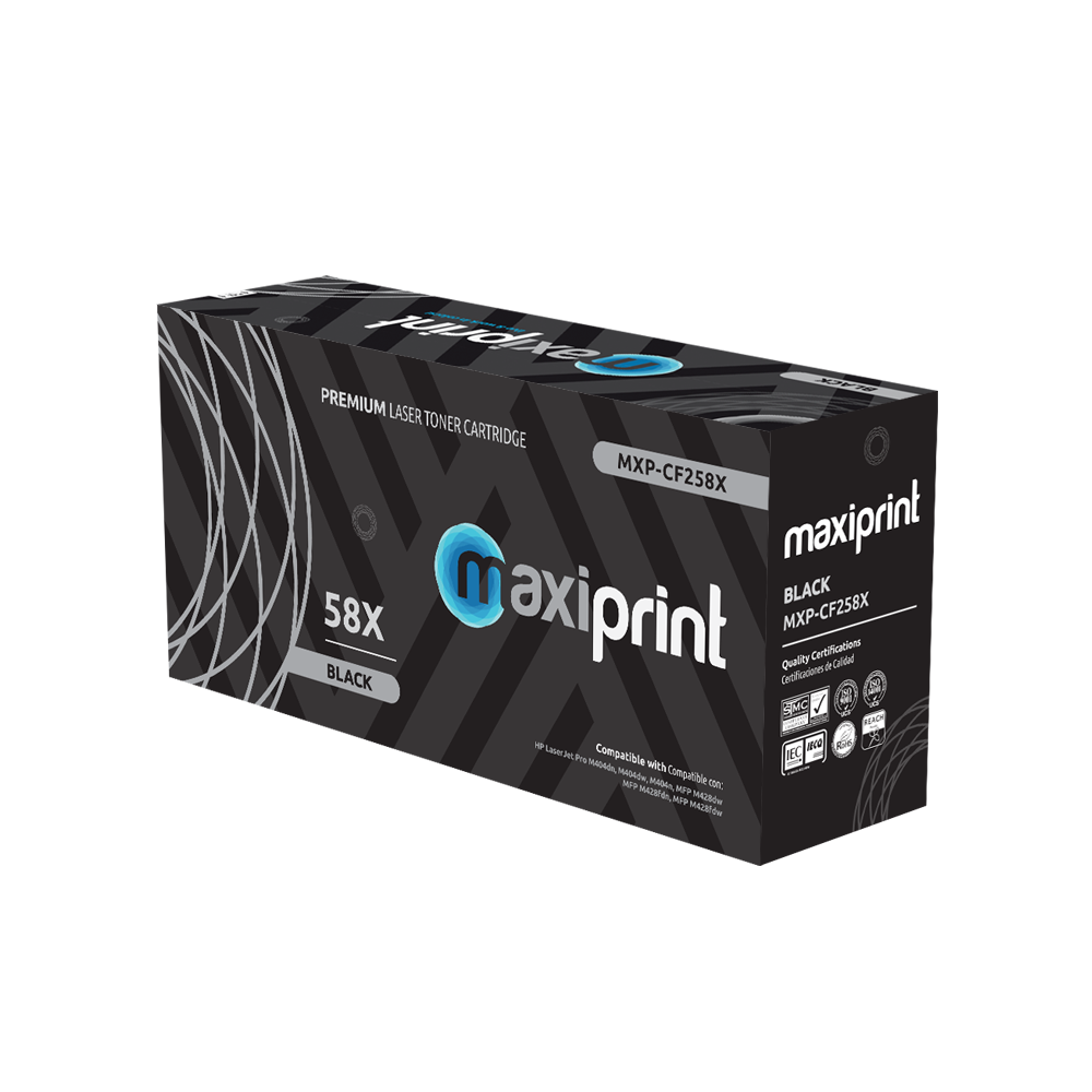Cartucho de Toner Maxiprint Compatible con HP CF258X negro