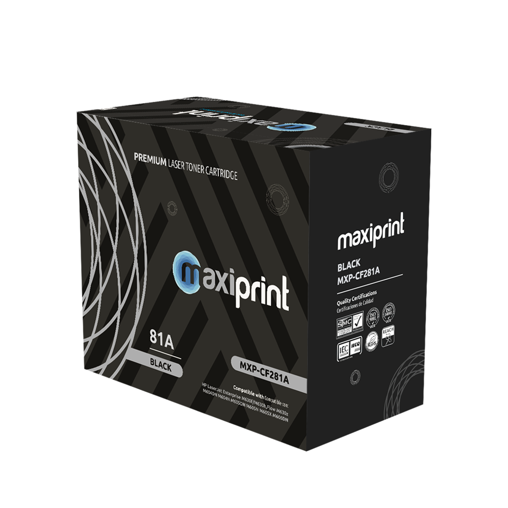Cartucho de Toner Maxiprint Compatible con HP CF281A Canon 039 negro