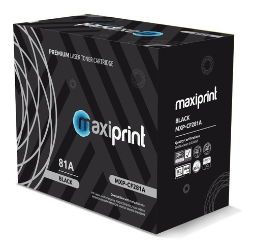 Cartucho de Toner Maxiprint Compatible con HP CF281A Canon 039 negro