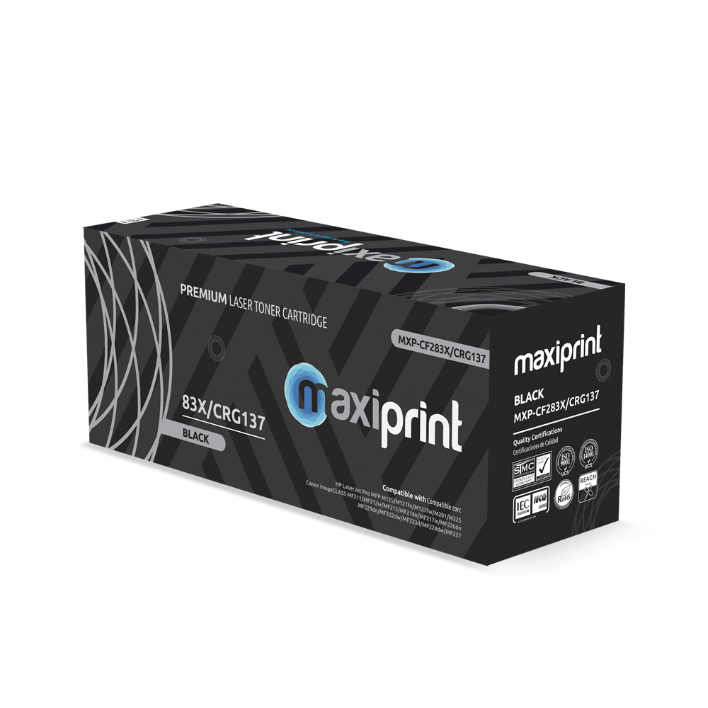 Cartucho de Toner Maxiprint Compatible con HP CF283X Canon CRG137