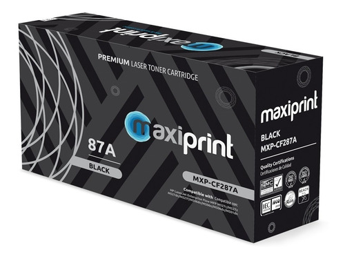 Cartucho de Toner Maxiprint Compatible con HP CF287A Canon CRG121 CRG041