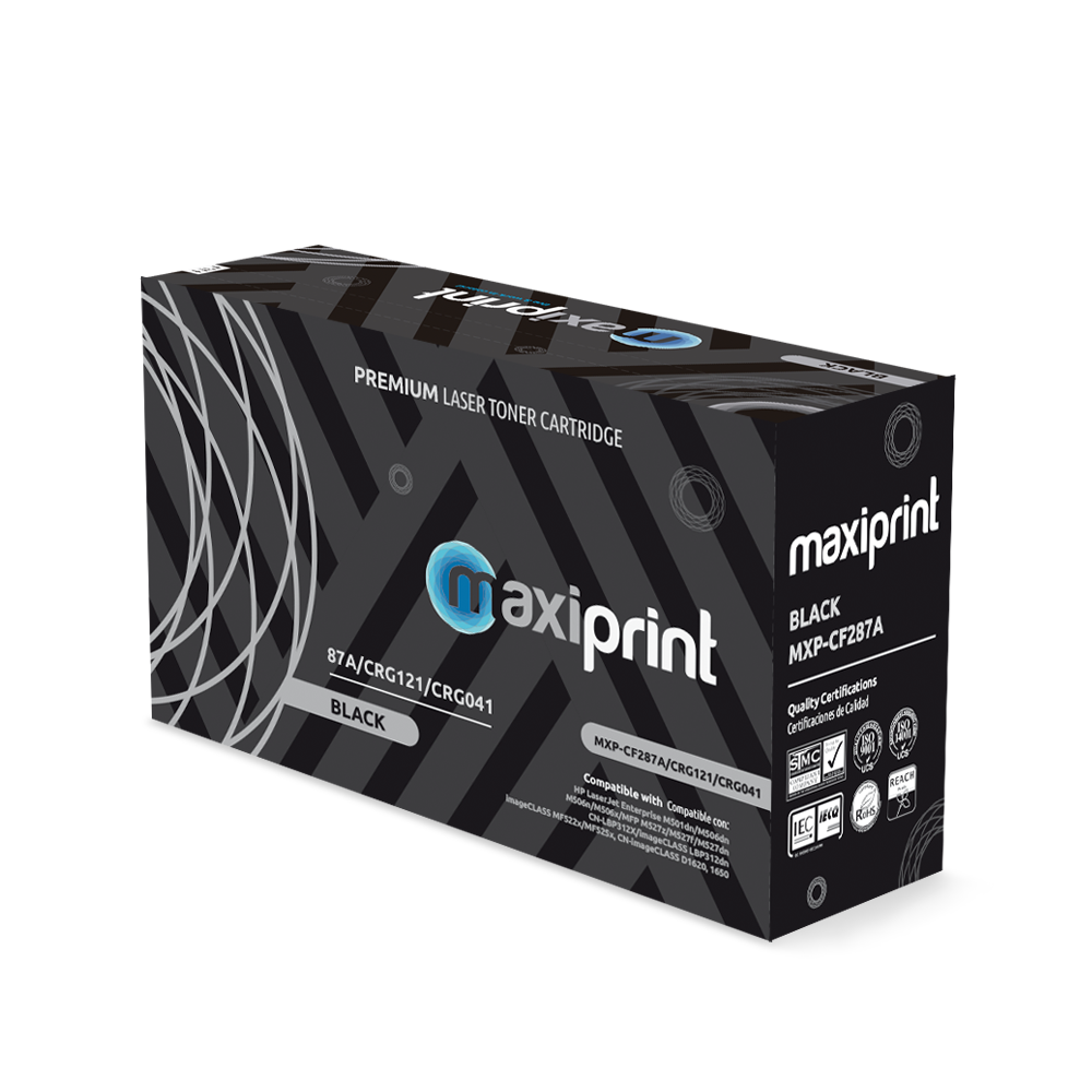 Cartucho de Toner Maxiprint Compatible con HP CF287A Canon CRG121 CRG041