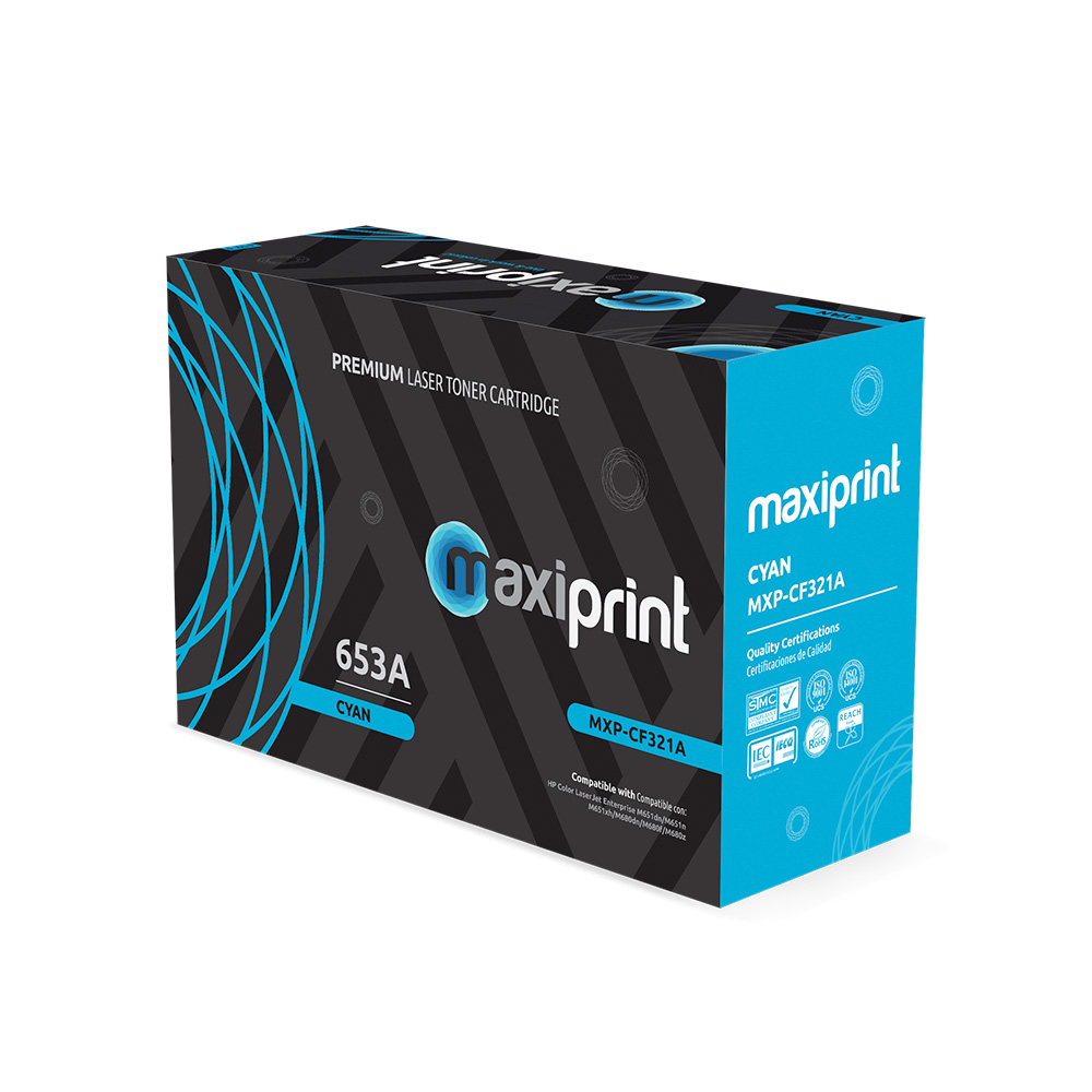 Cartucho de Toner Maxiprint Compatible con HP CF321A Cian