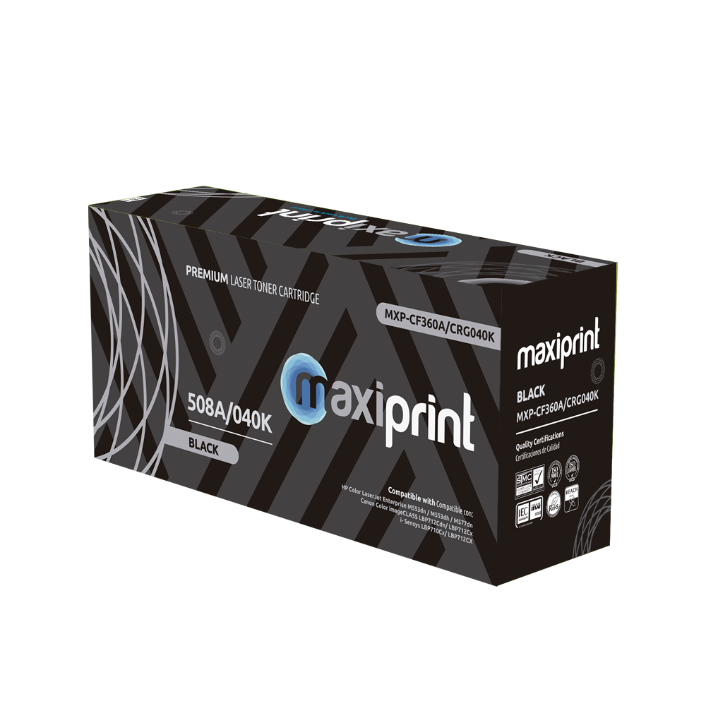 Cartucho de Toner Maxiprint Compatible con HP CF360A Canon 040 negro