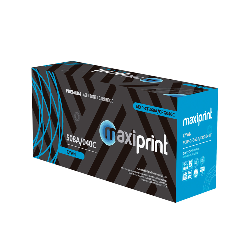 Cartucho de Toner Maxiprint Compatible con HP CF361A Canon 040 Cian