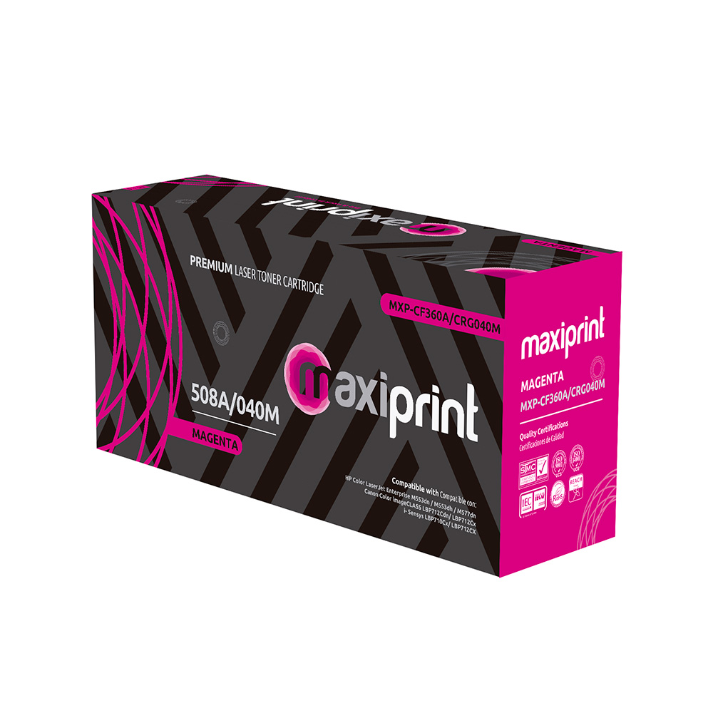 Cartucho de Toner Maxiprint Compatible con HP CF363A Canon 040 magenta