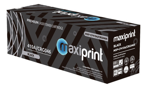 Cartucho de Toner Maxiprint Compatible con HP CF410A Canon CRG046 negro