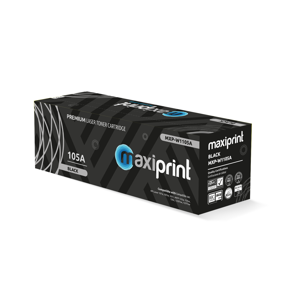 Cartucho de Toner Maxiprint Compatible con HP W1105A 105A negro