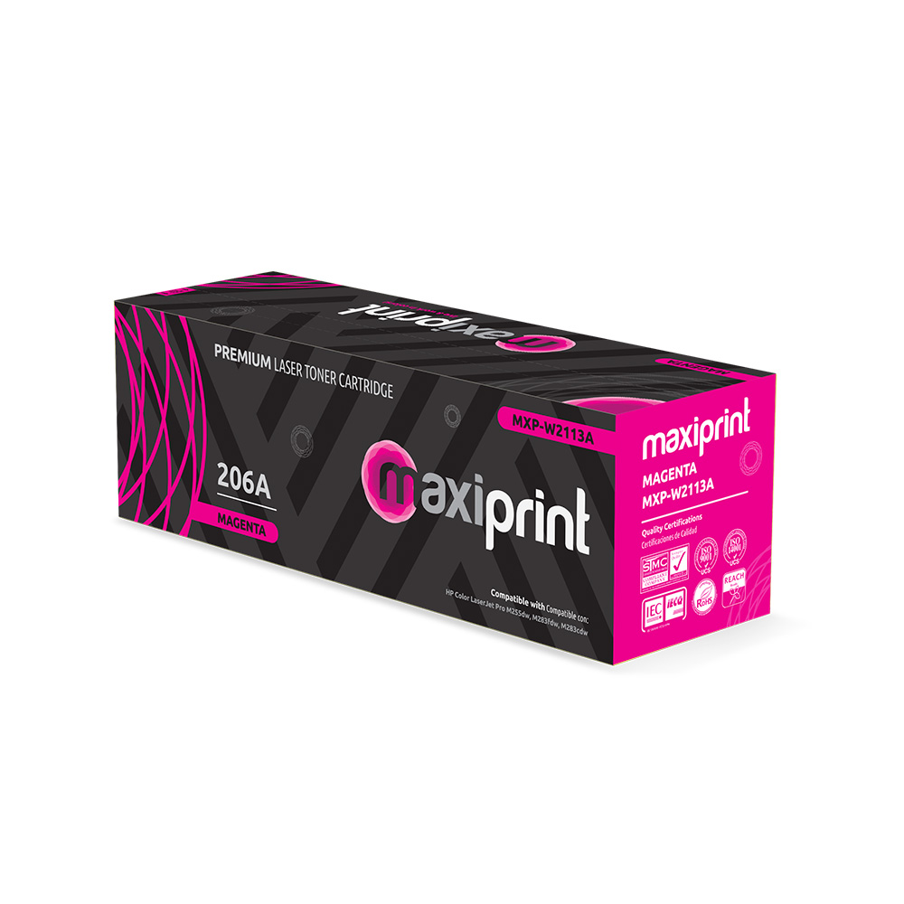 Cartucho de Toner Maxiprint Compatible con HP W2113A 206A Magenta(C/Chip)