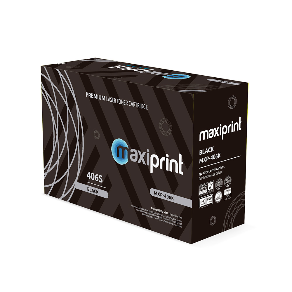 Cartucho de Toner Maxiprint Compatible con Samsung CLT-K406S negro