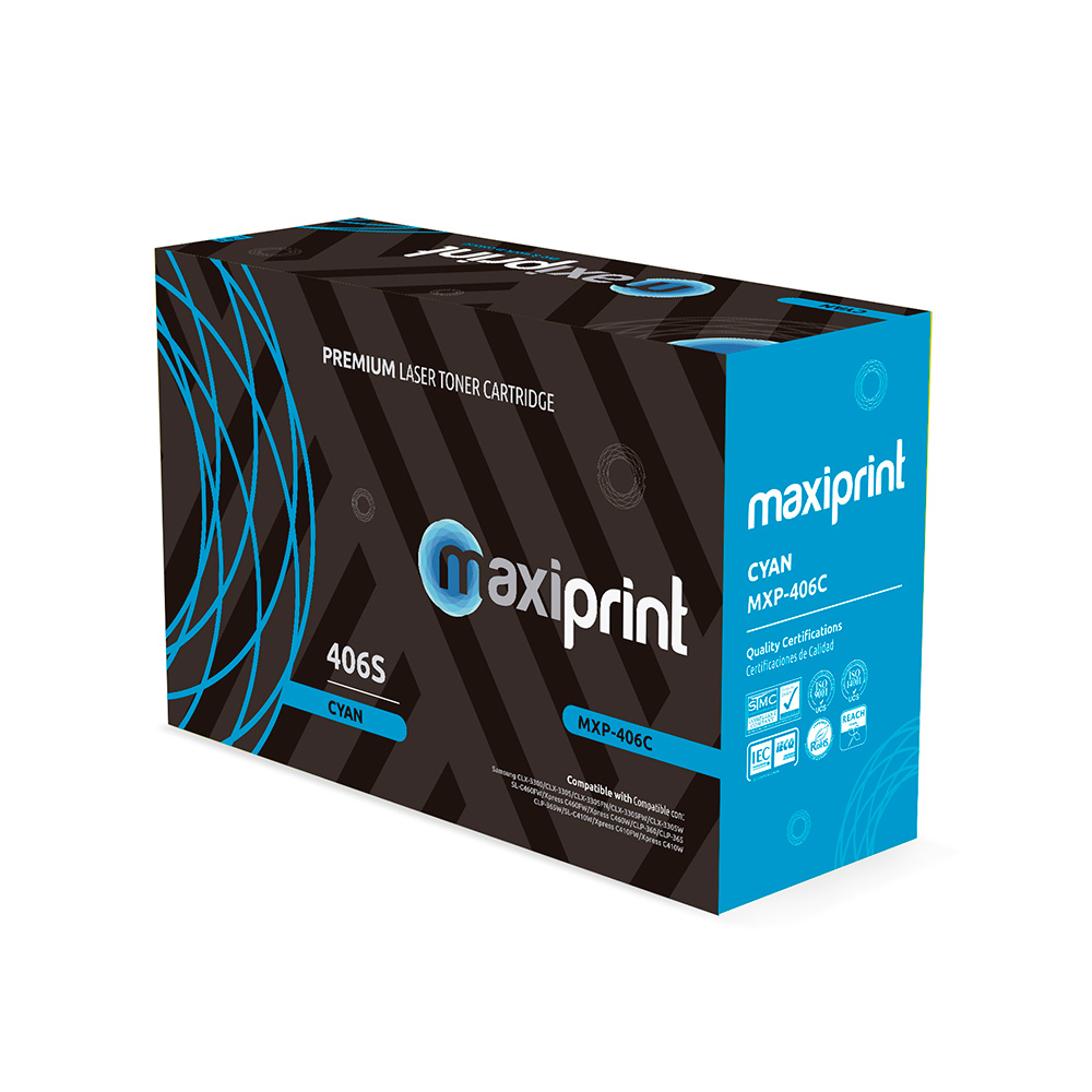 Cartucho de Toner Maxiprint Compatible con Samsung CLT-C406S Cian