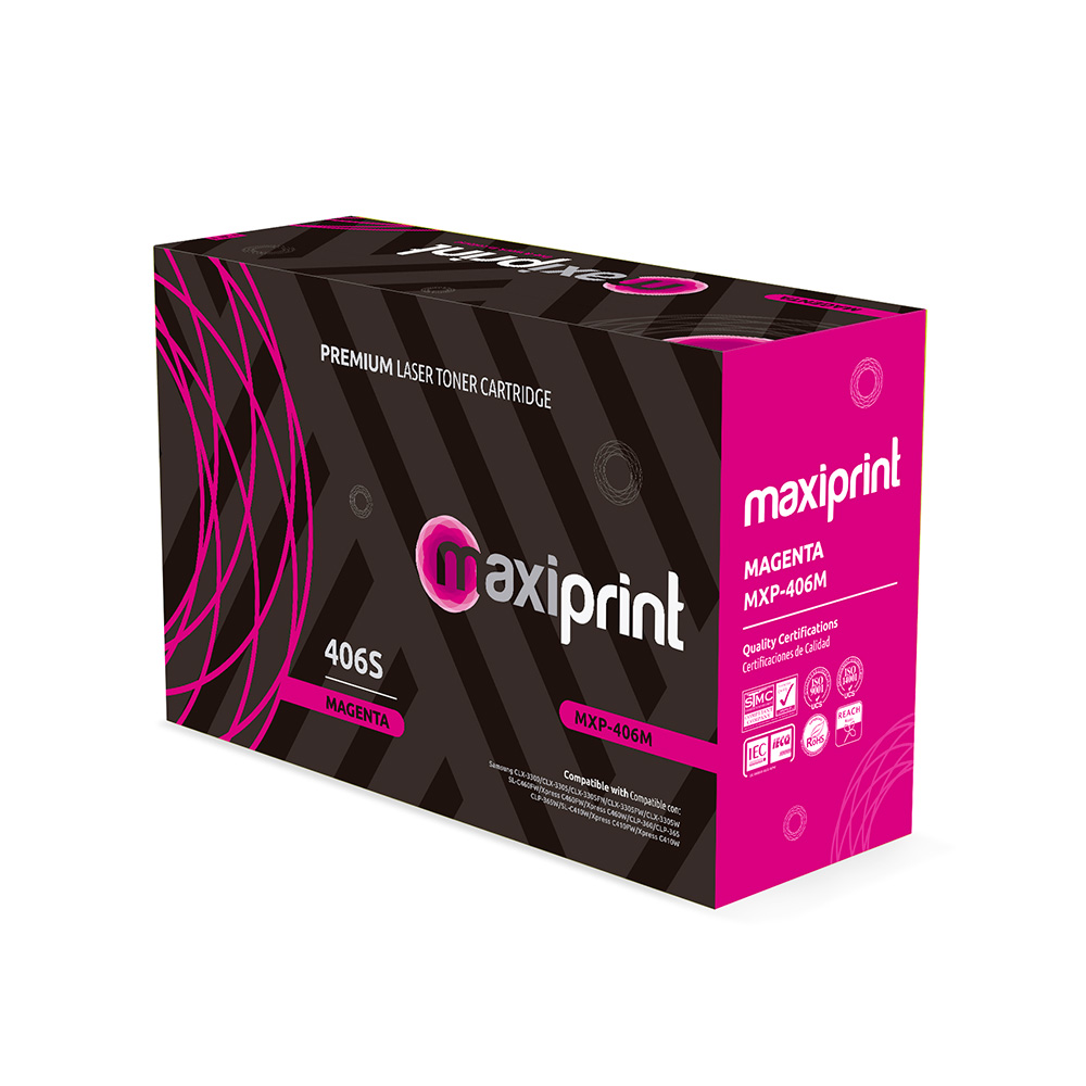 Cartucho de Toner Maxiprint Compatible con Samsung CLT-M406S magenta