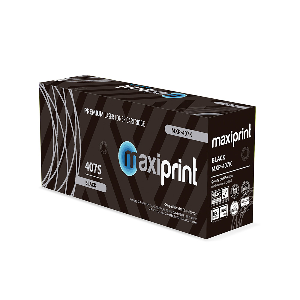Cartucho de Toner Maxiprint Compatible con Samsung CLT-K407S negro