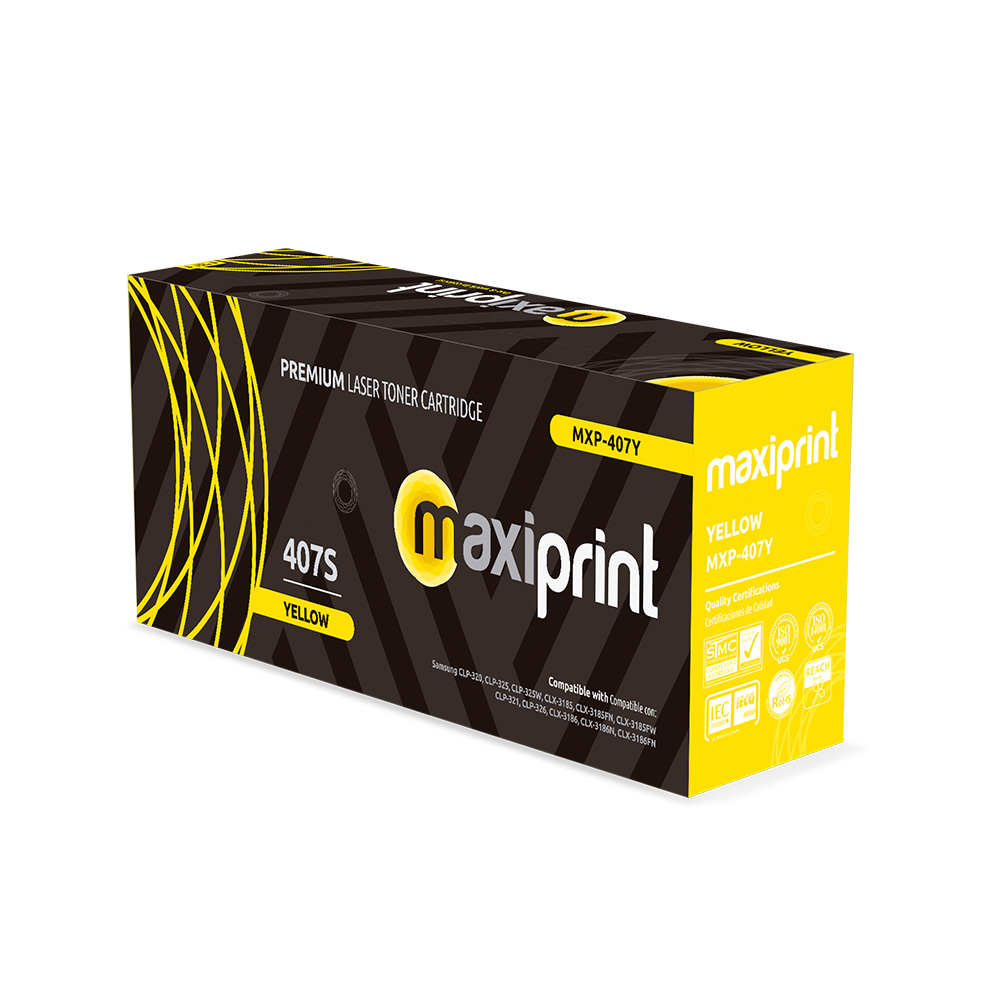 Cartucho de Toner Maxiprint Compatible con Samsung CLT-Y407S amarillo
