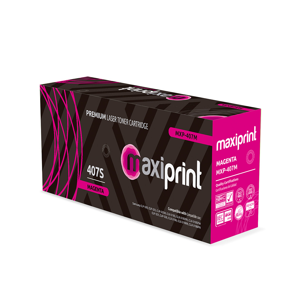 Cartucho de Toner Maxiprint Compatible con Samsung CLT-M407S magenta