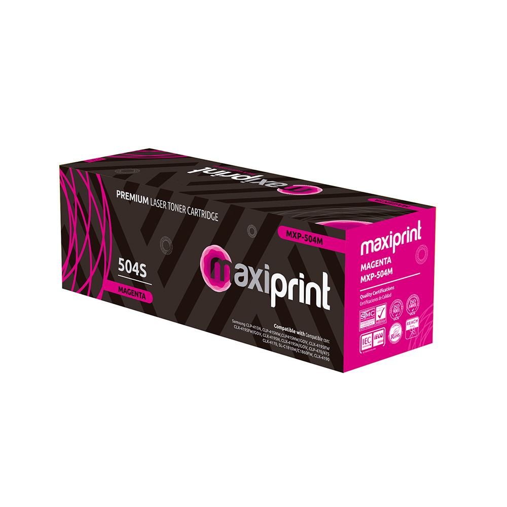 Cartucho de Toner Maxiprint Compatible con Samsung CLT-M504S magenta