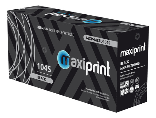 Cartucho de Toner Maxiprint Compatible con Samsung MLTD104S negro