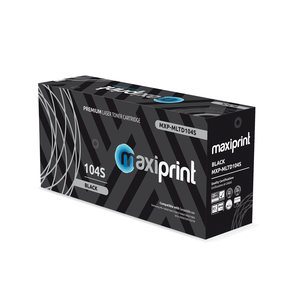 Cartucho de Toner Maxiprint Compatible con Samsung MLTD104S negro