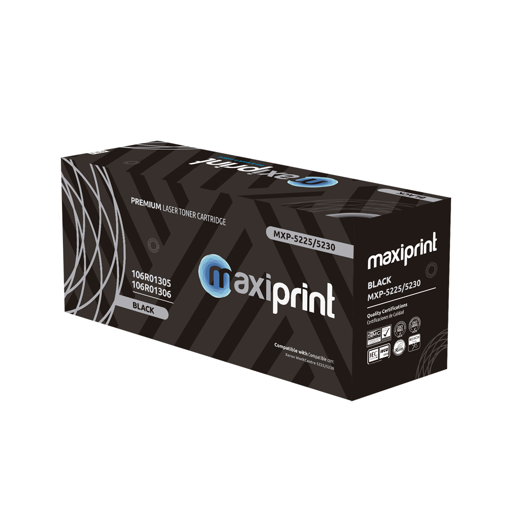 Cartucho de Toner Maxiprint Compatible con Xerox 5225/5230 106R01305/106R01306 negro