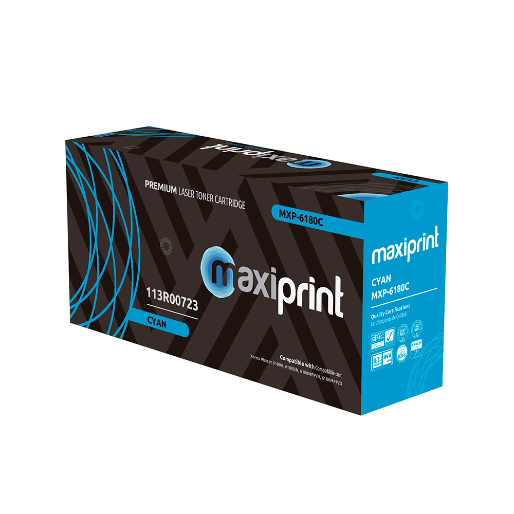Cartucho de Toner Maxiprint Compatible con Xerox 113R00723 6180 cian