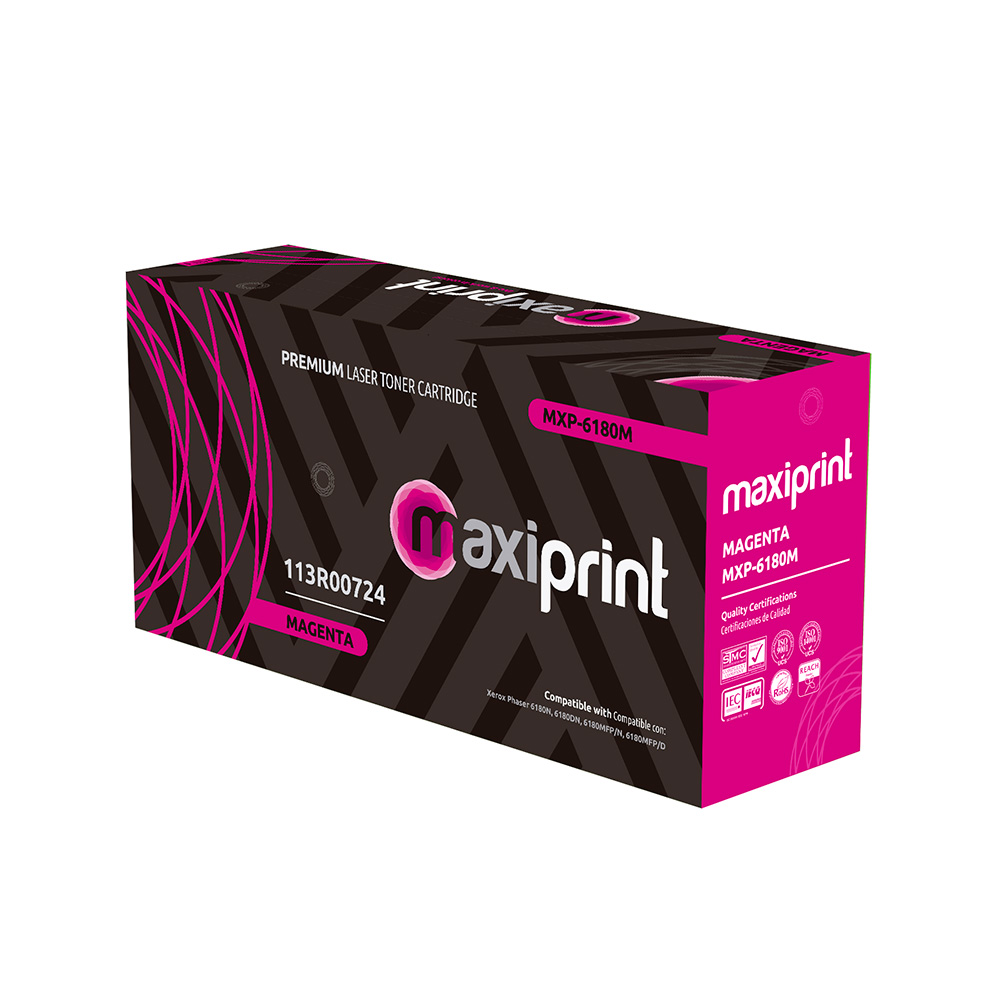 Cartucho de Toner Maxiprint Compatible con Xerox 113R00724 6180 magenta