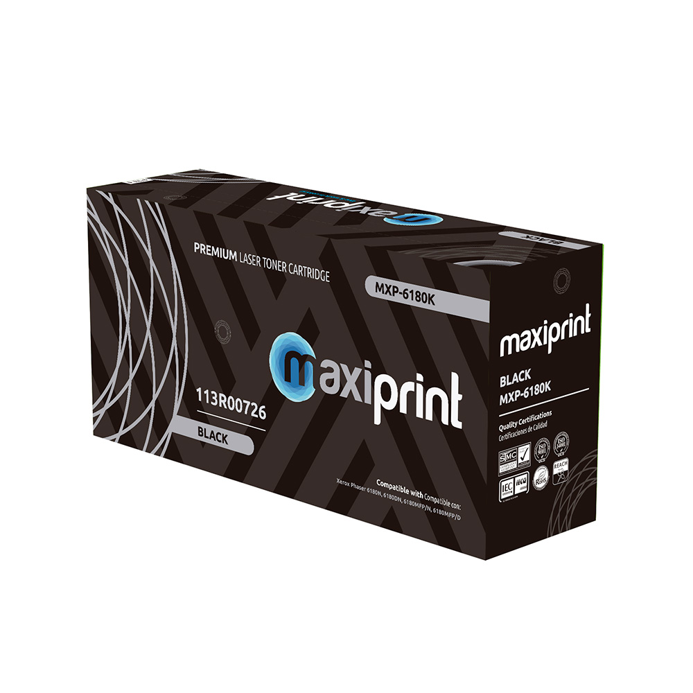 Cartucho de Toner Maxiprint Compatible con Xerox 113R00726 6180 negro