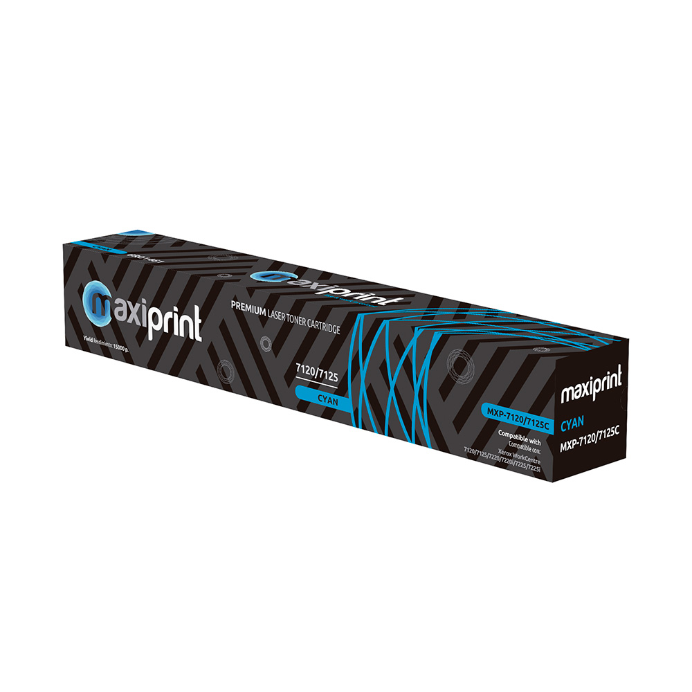 Cartucho de Toner Maxiprint Compatible con Xerox 6R01464 7120/7125 cian
