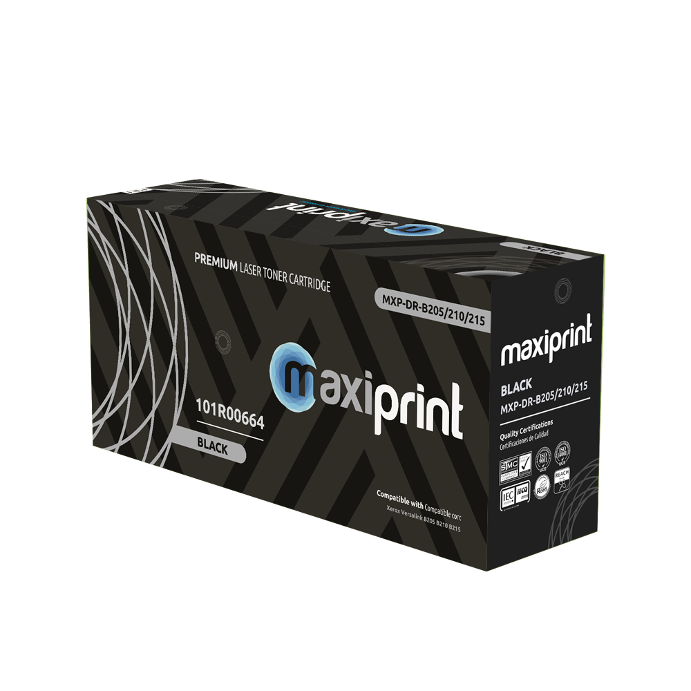 Unidad de Imagen Maxiprint Compatible con Xerox B205/B210/B215 101R00664 negro
