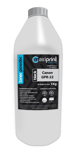 Botella de Polvo de Toner Maxiprint Compatible con Canon GPR22