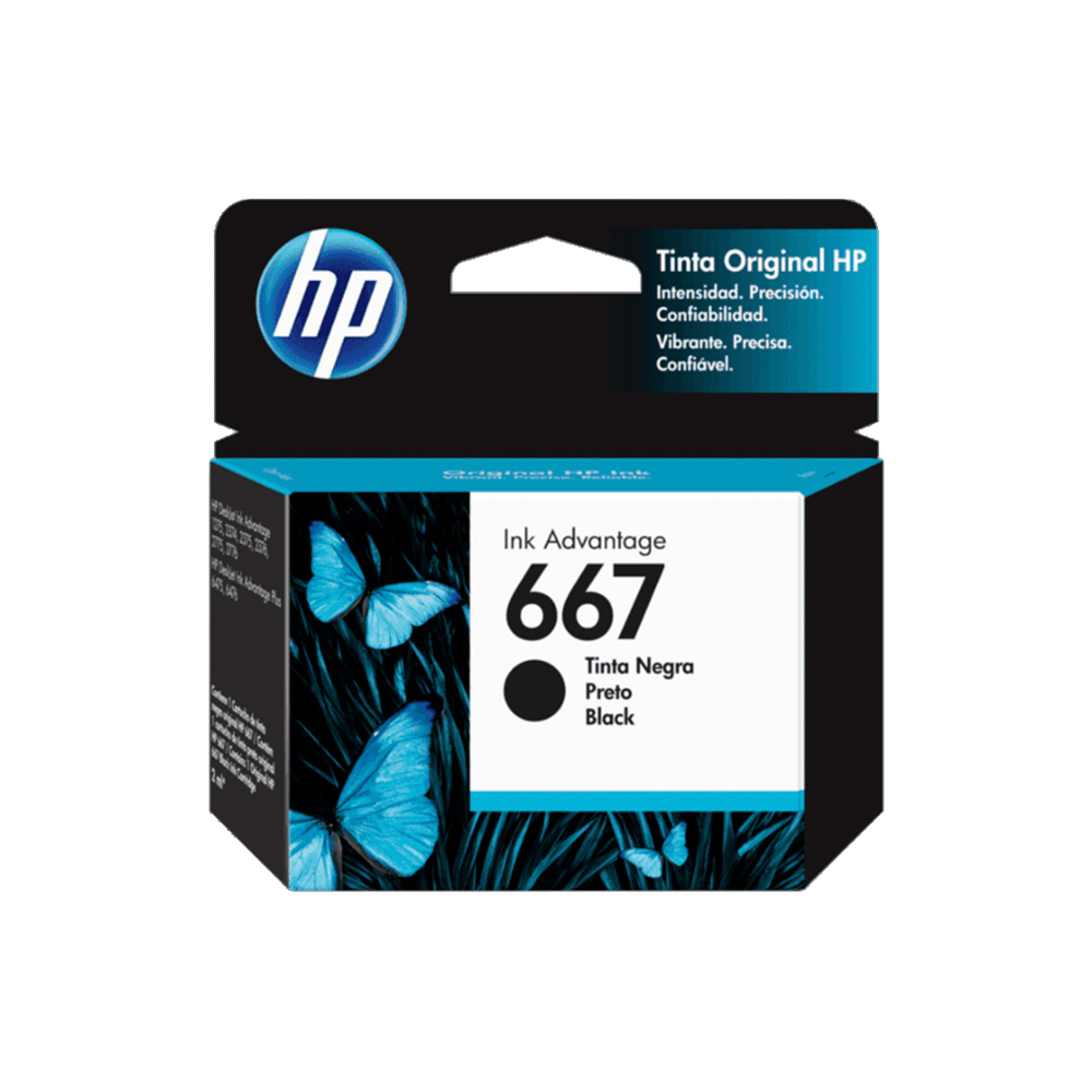 Cartucho de tinta HP 667 Negro