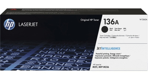 Cartucho de Toner HP W1360A serie 136A Negro