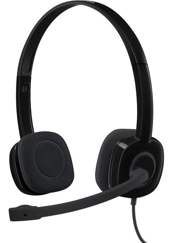 Auricular Cableado Logitech H151 - Negro - Diadema 2 orejas
