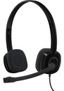Auricular Cableado Logitech H151 - Negro - Diadema 2 orejas