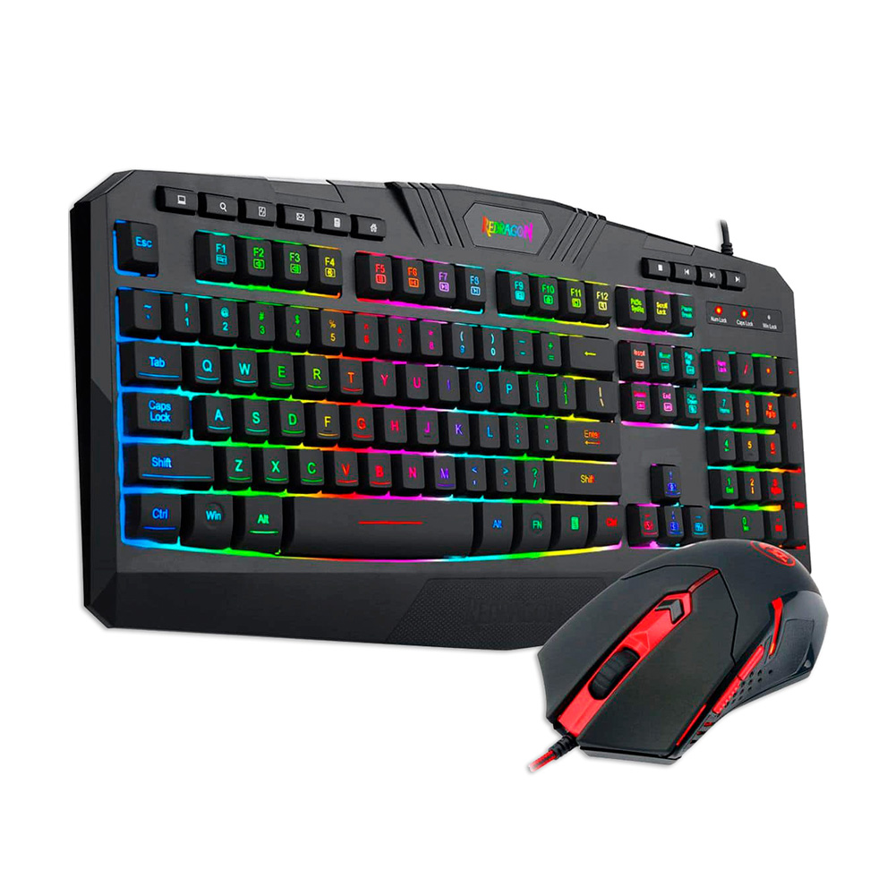 Combo Teclado + Mouse Gamer Redragon S101 / Español