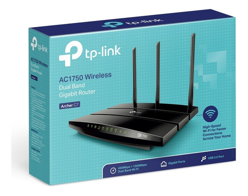 Router TP-Link Archer A7 - AC1750 Wireless Dual Band Gigabit - 3 Antenas