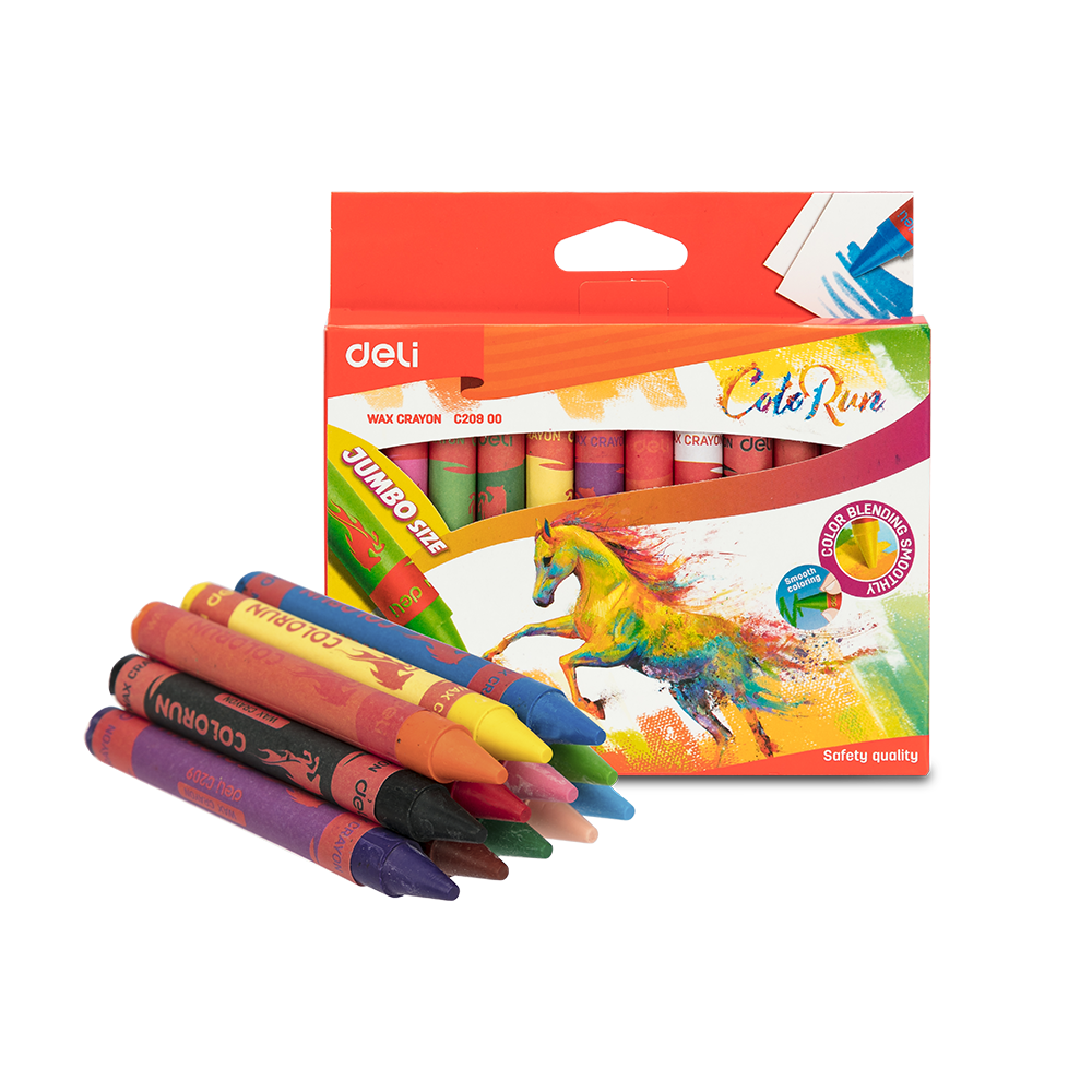 Creyones de Cera Jumbo ColorRun Set de 12 Colores *UMV-Unidad*