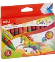 Creyones de Cera Jumbo Deli  caja 12 colores *UMV-Inner de 12 cajas*