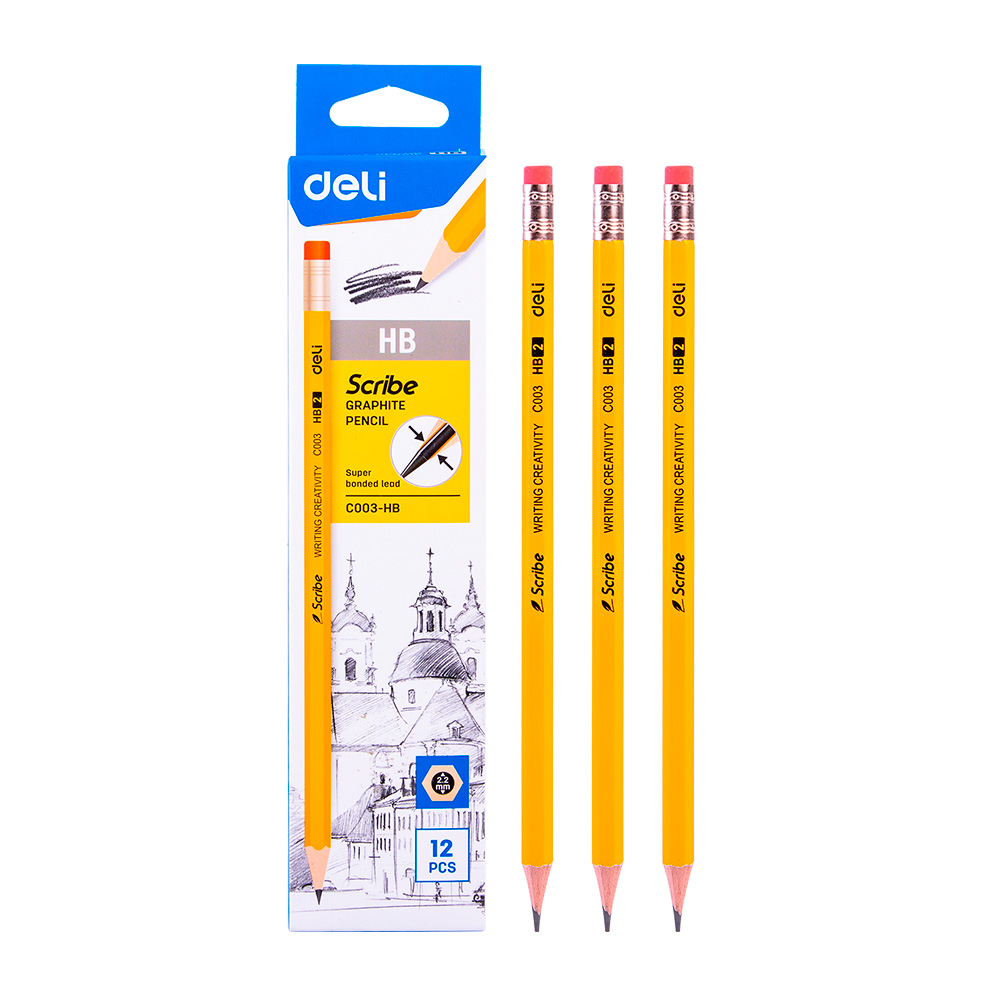 Lápiz de Grafito HB Scribe-Deli caja de 12und *UMV-6 cajas*