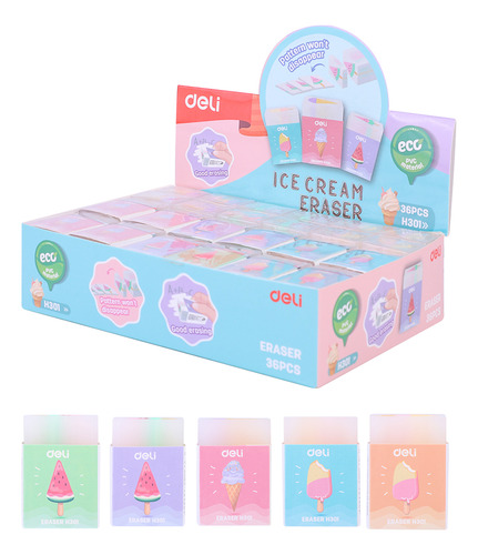 Goma de Borrar  Ice Cream Deli *UMV-1 Display 36und*