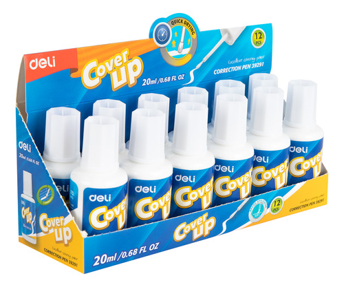 Corrector Líquido 20ml Tipo Brocha Cover Up Deli *UMV-Display 12und*
