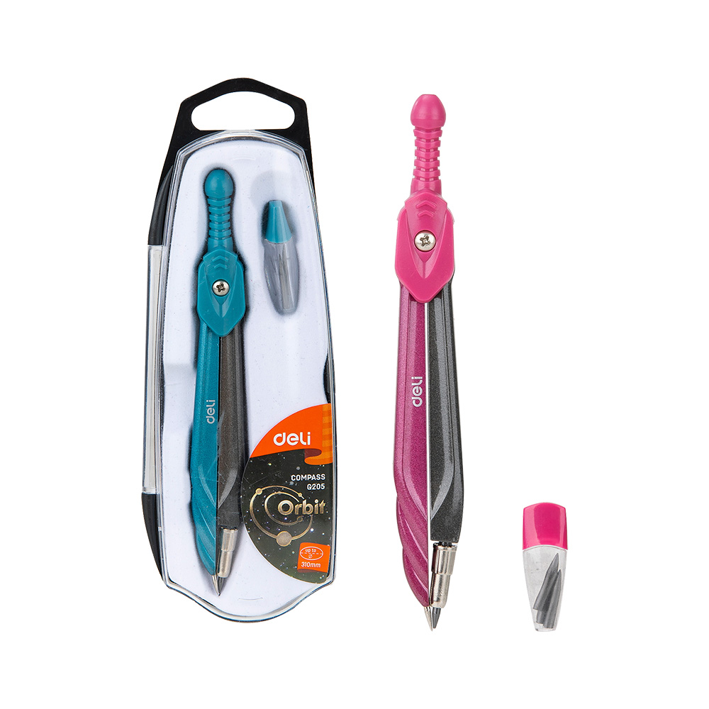 Compás Metálico Orbit-Deli c/Minas estuche *UMV-12und surtidos*