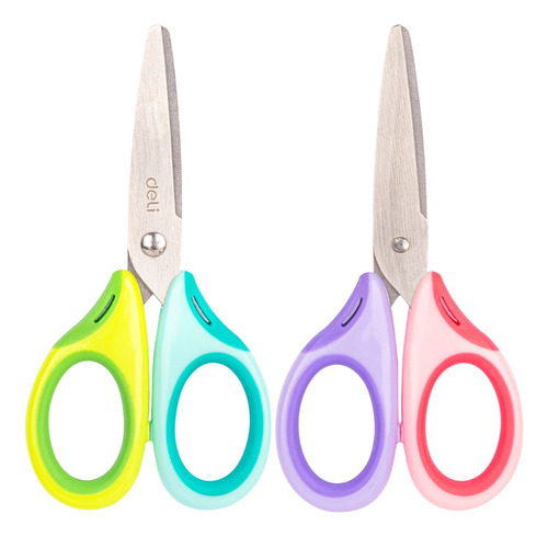 Tijera Escolar p/roma cuchilla acero +4 años Neon Deli blister *UMV-Inner de 12und surtidos*