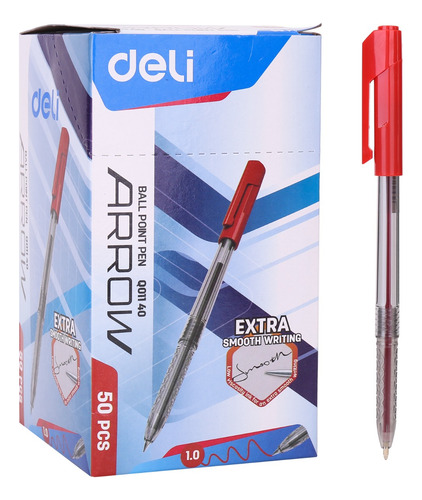 Bolígrafo rojo Extra Suave Arrow-Deli *UMV-1 caja de 50und*
