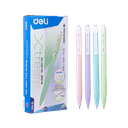Boligrafo Punta Mini 0.7 mm Deli Tinta Azul Retráctil Colores Pasteles *UMV-1 caja de 12und*