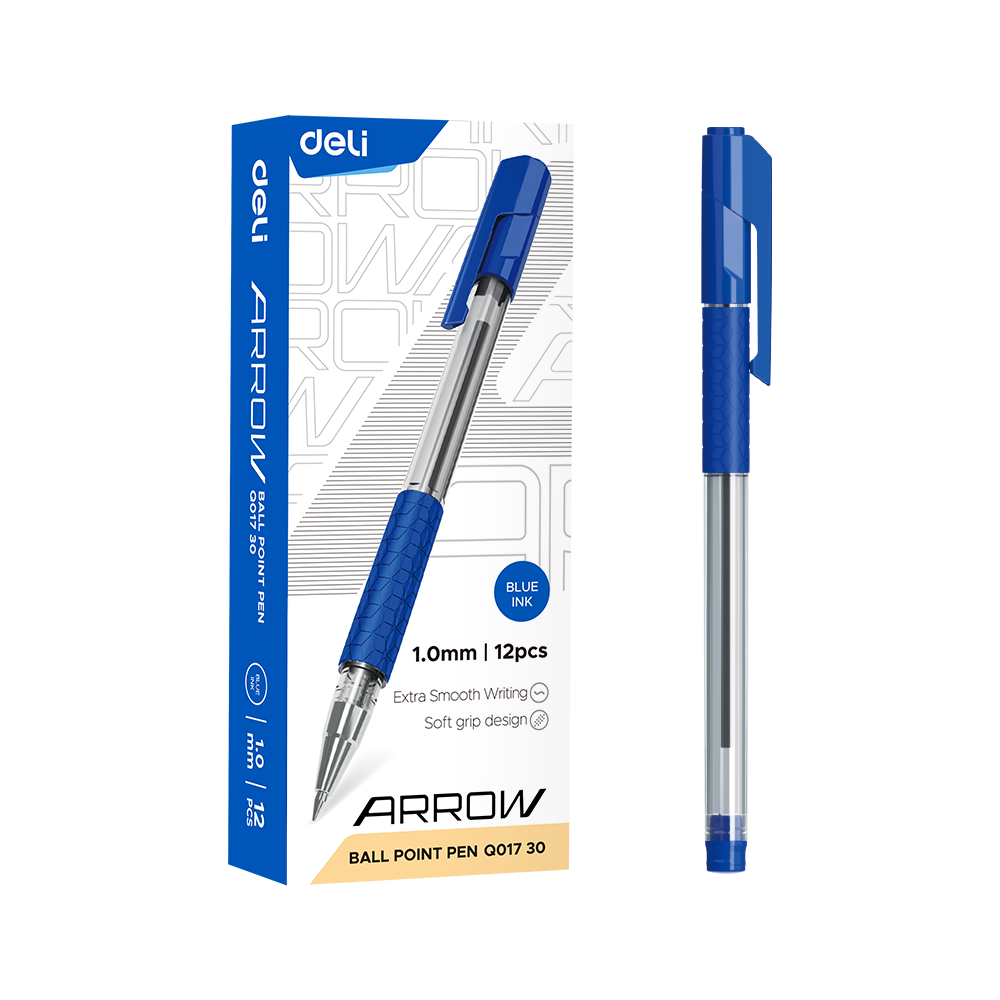 Boligrafo Tinta Azul Con Tapa Punta Bala 1.0mm Deli *UMV-1 caja de 12und*