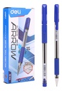 Bolígrafo azúl Extra Suave c/grip Arrow-Deli *UMV-1 caja de 12und*