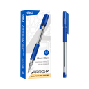 Boligrafo Tinta Azul Con Tapa Punta Bala 1.0mm Deli *UMV-1 caja de 12und*